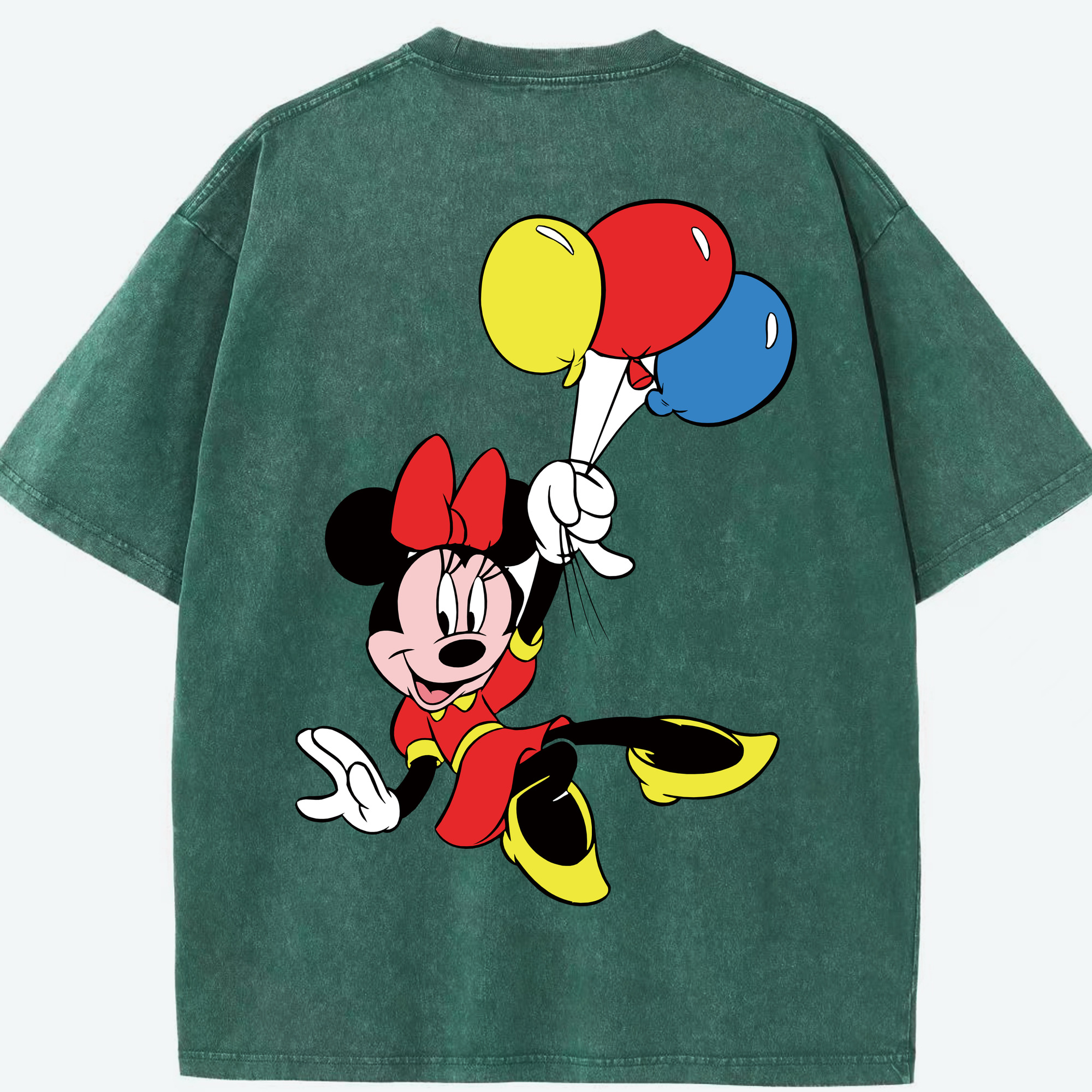 （画像用） ミッキーマウス Mickey Mouse 綿100% ヴィンテージ風 半袖Tシャツ（背面プリント）
